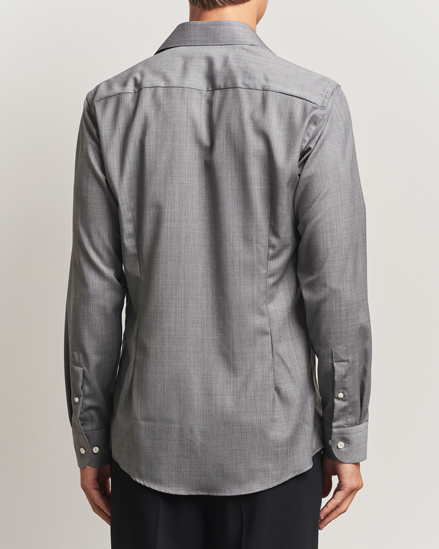 Herre | Skjorter | Eton | Slim Fit Merino Shirt Dark Grey
