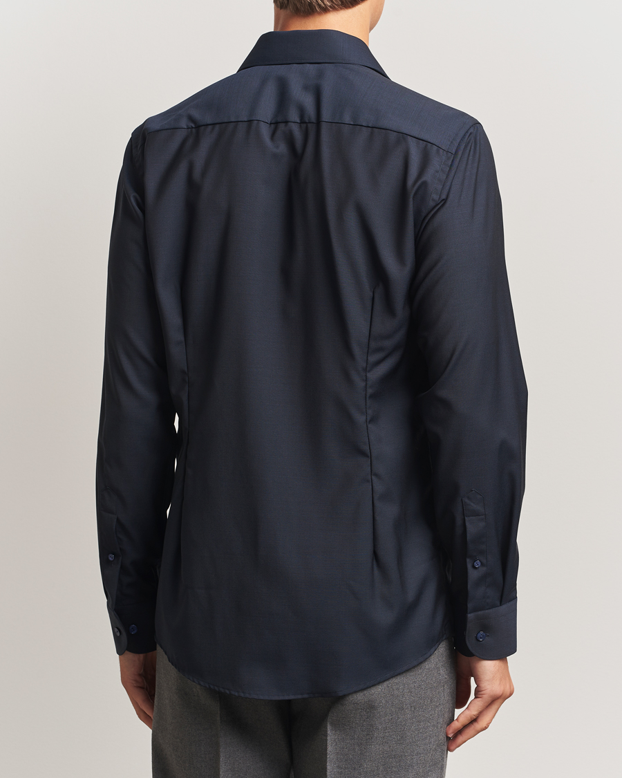 Herre | Skjorter | Eton | Slim Fit Merino Shirt Navy