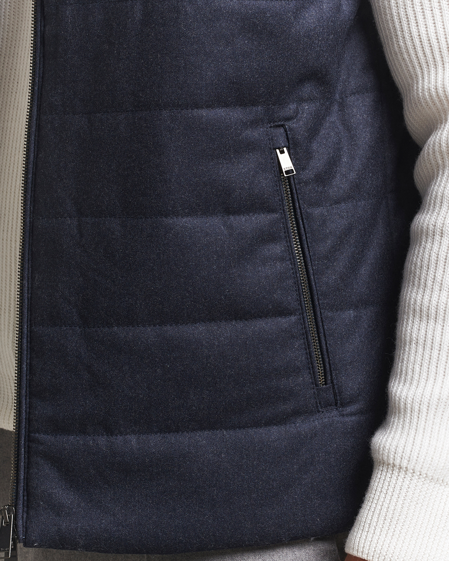 Herre | Veste | Eton | Wool Padded Vest Navy