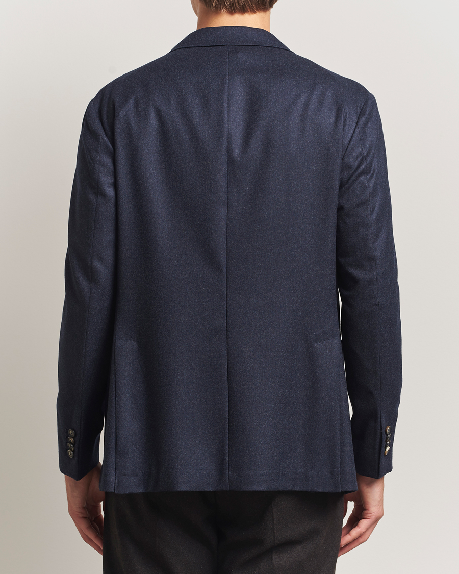 Herre | Blazere & jakker | Eton | Wool Flannel Patch Pocket Blazer Navy
