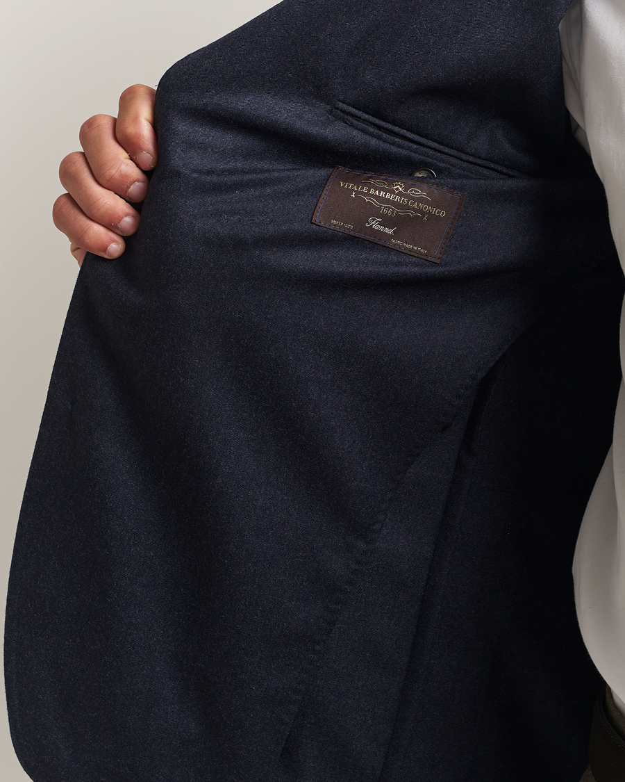 Herre | Blazere & jakker | Eton | Wool Flannel Patch Pocket Blazer Navy