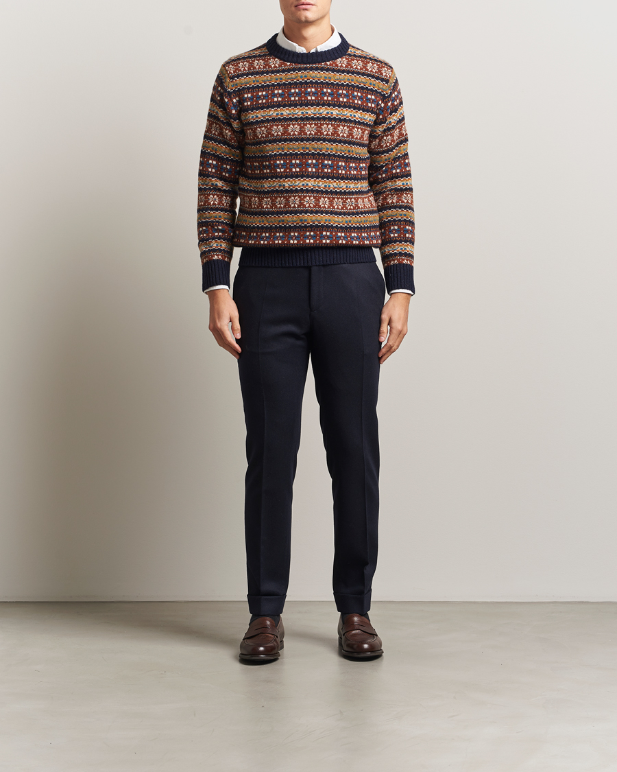 Herre | Trøjer | Eton | Wool Knitted Fair Isle Sweater Multi