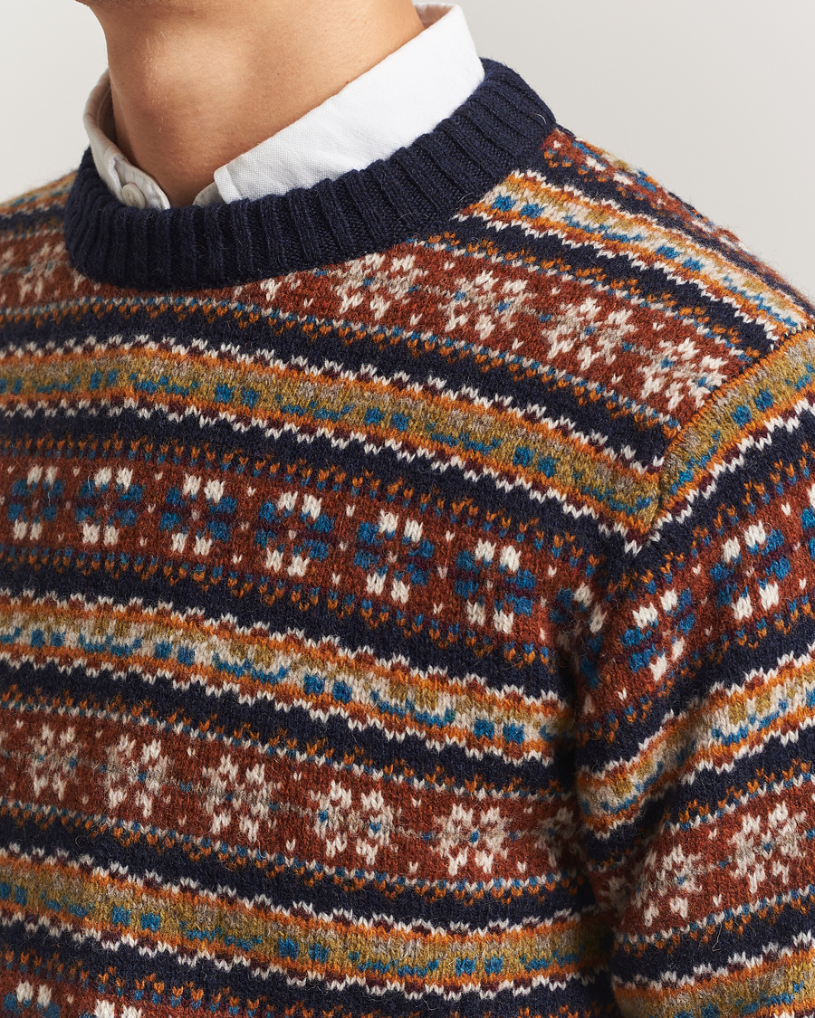 Herre | Trøjer | Eton | Wool Knitted Fair Isle Sweater Multi