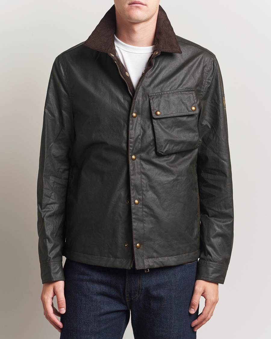 Herre | Jakker | Belstaff | Ground Wax Jacket Faded Olive
