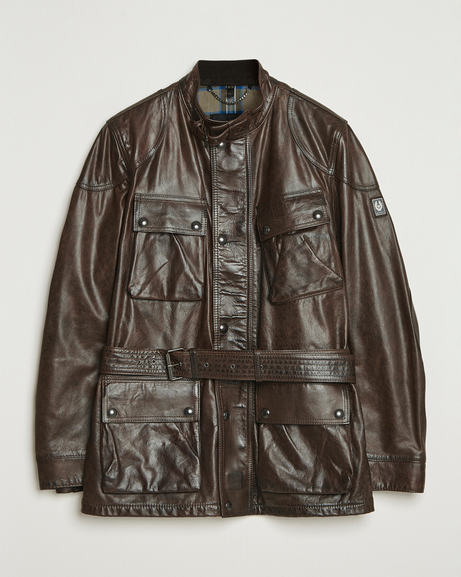 Herre | Jakker | Belstaff | Trailmaster Panther Leather Jacket Dark Earth