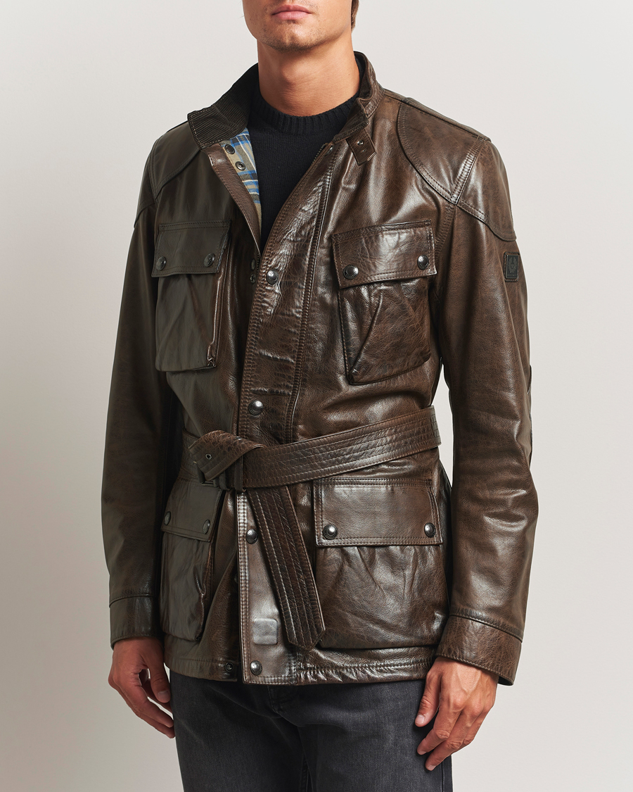 Herre | Jakker | Belstaff | Trailmaster Panther Leather Jacket Dark Earth