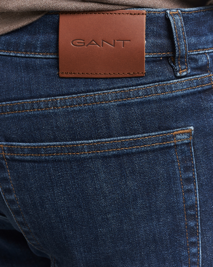 Herre | Jeans | GANT | Regular Fit Jeans Dark Blue Worn In
