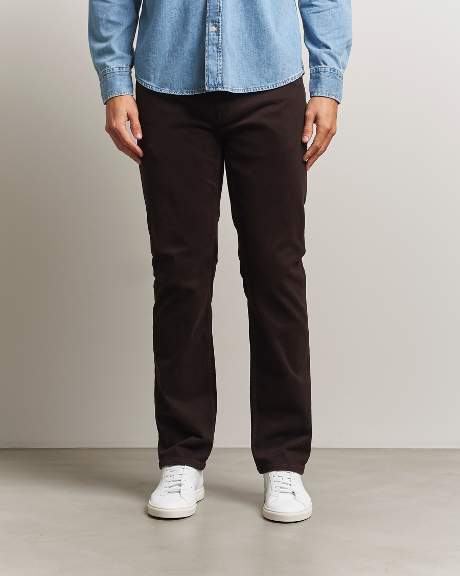 Herre | Bukser | GANT | Regular Fit Moleskin 5-Pocket Trousers Deep Brown