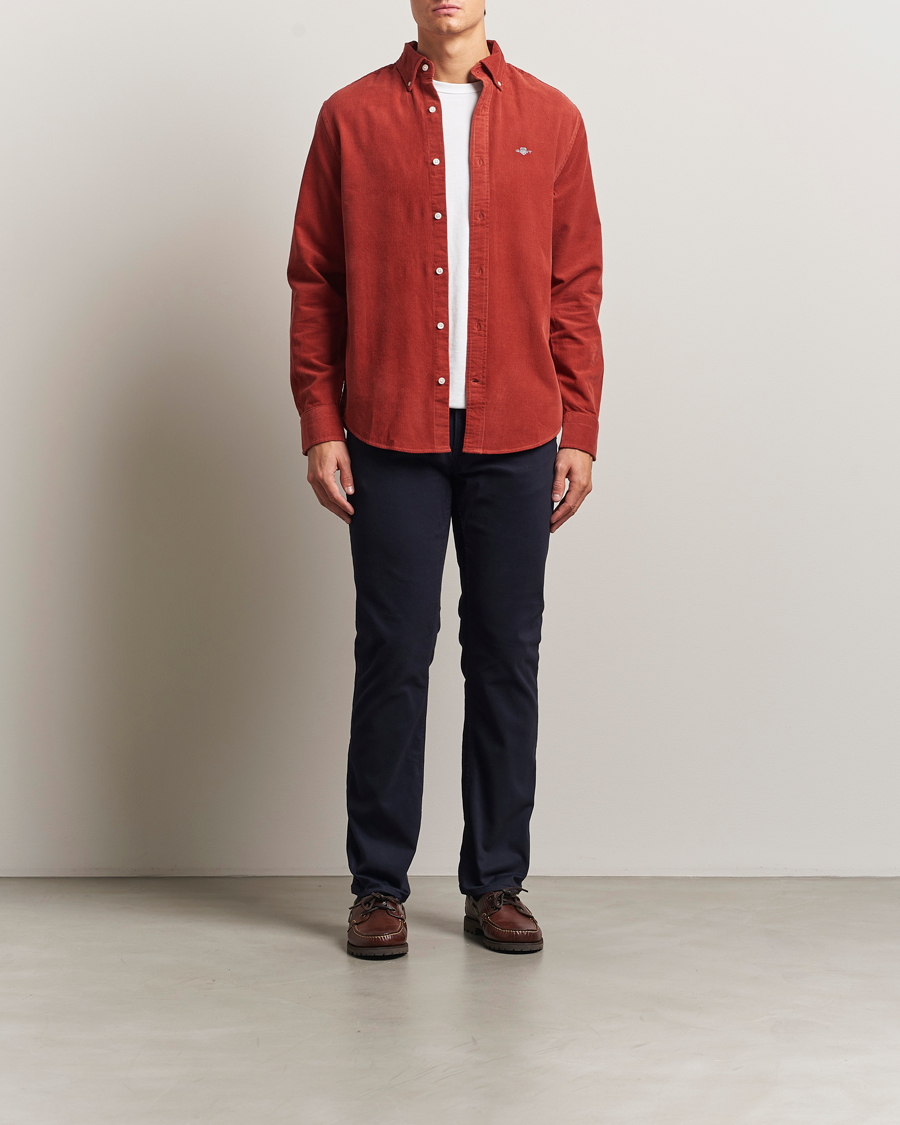 Herre | Bukser | Gant | Regular Fit Moleskin 5-Pocket Trousers Evening Blue