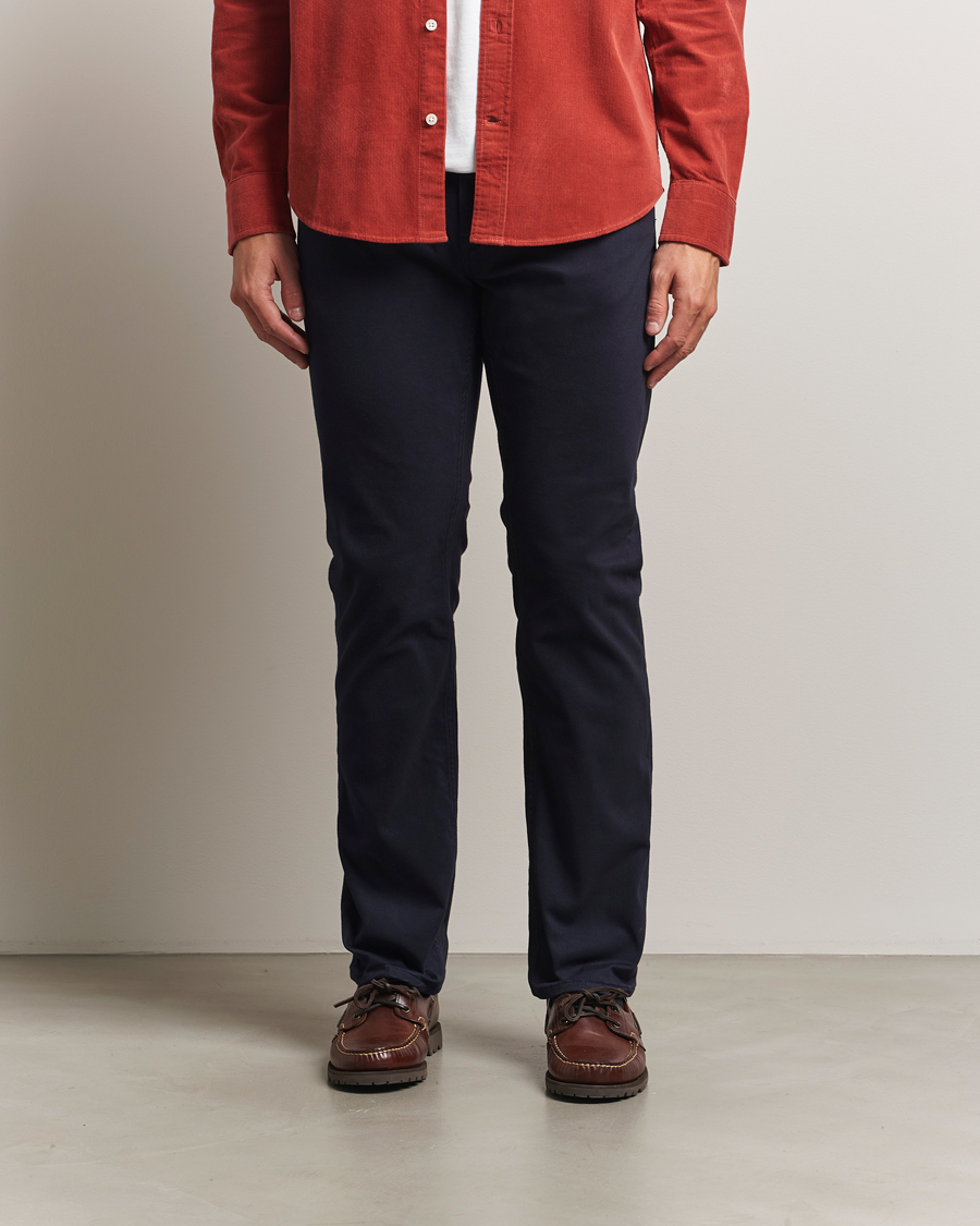 Herre | Bukser | Gant | Regular Fit Moleskin 5-Pocket Trousers Evening Blue