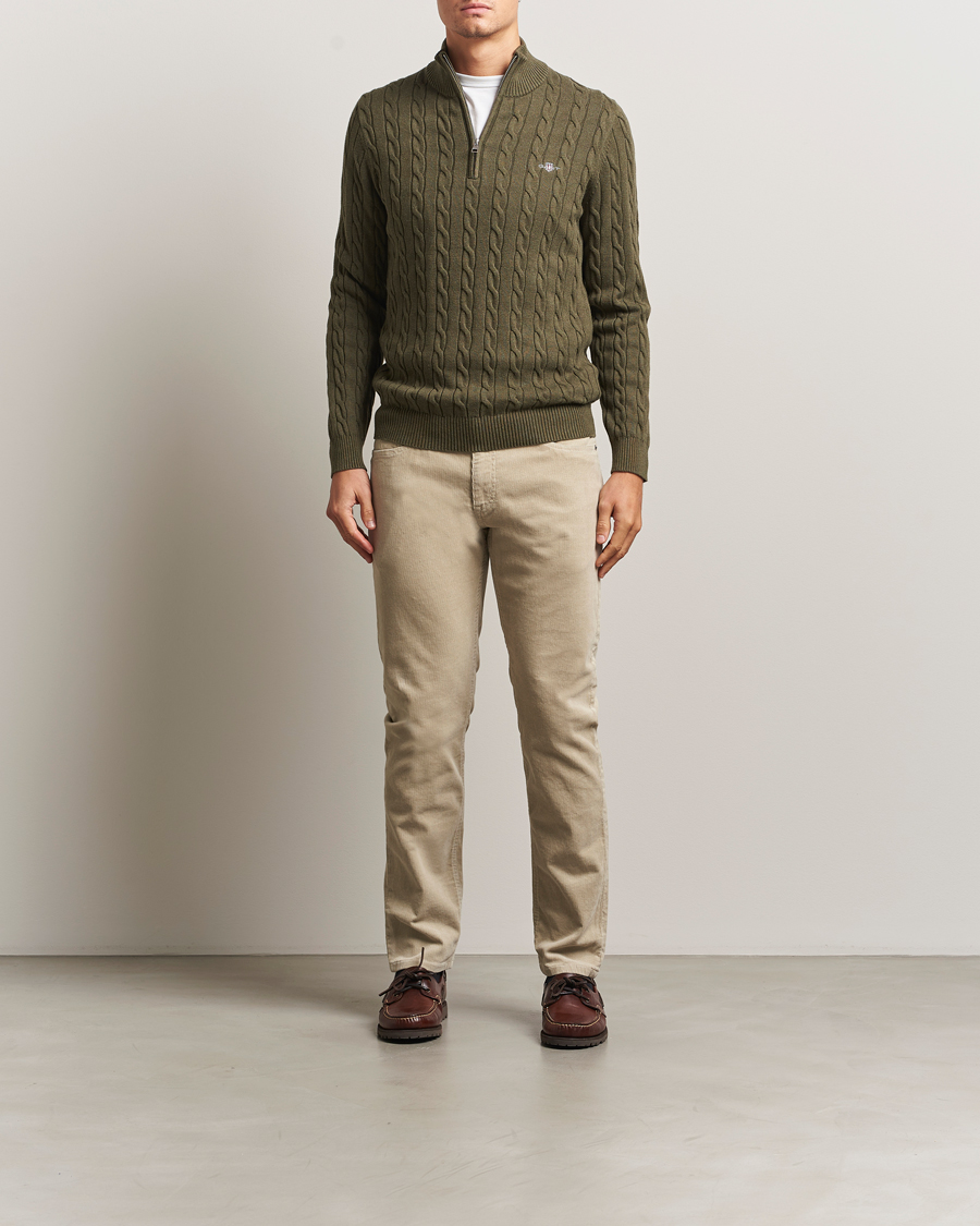 Herre | Bukser | Gant | Cord 5-Pocket Jeans Greige