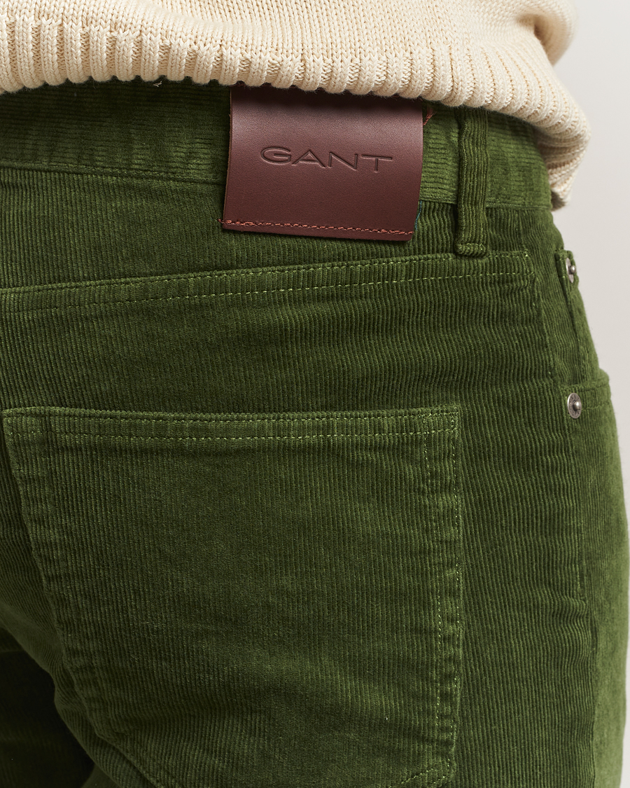 Herre | Bukser | Gant | Cord 5-Pocket Jeans Country Green