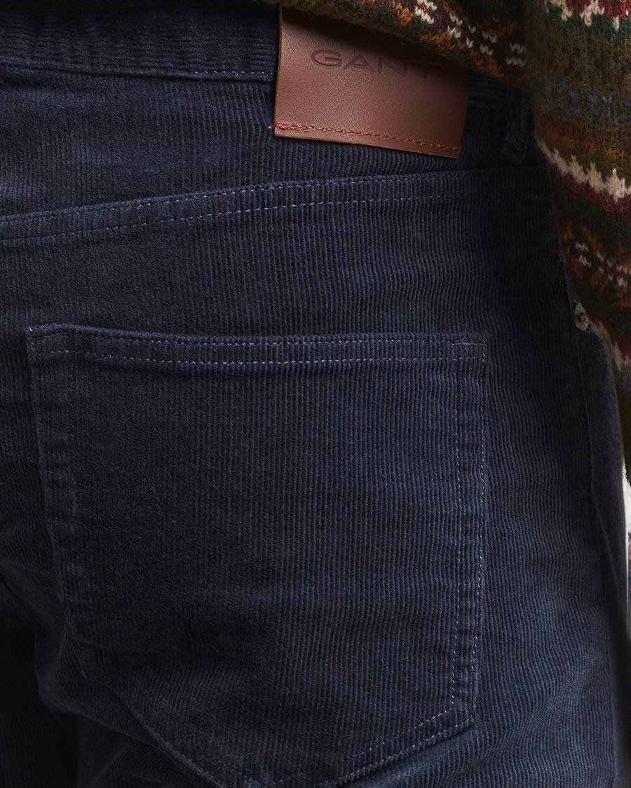 Herre | Bukser | Gant | Cord 5-Pocket Jeans Evening Blue