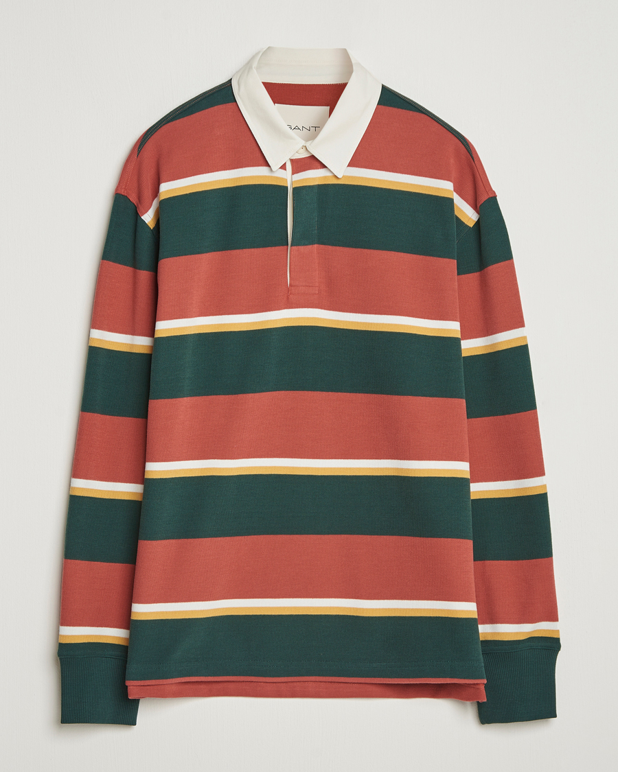 Herre | Trøjer | GANT | Striped Heavy Rugger Modern Rust