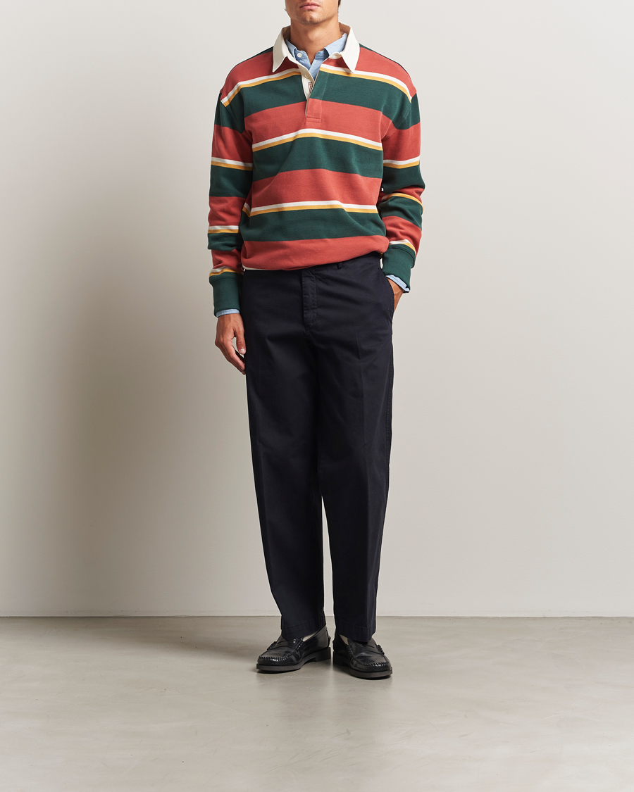 Herre | Trøjer | GANT | Striped Heavy Rugger Modern Rust