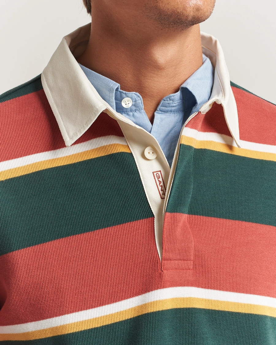 Herre | Trøjer | GANT | Striped Heavy Rugger Modern Rust