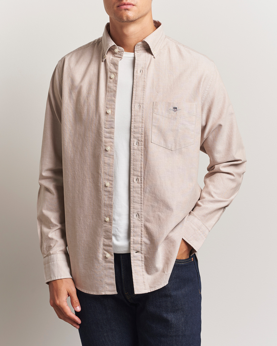 Herre | Skjorter | GANT | Regluar Fit Classic Oxford Shirt Warm Khaki