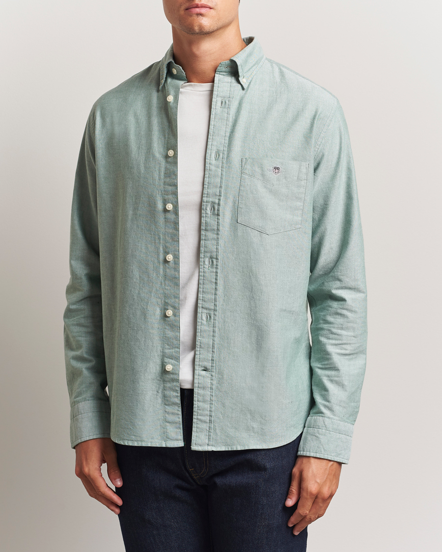 Herre | Skjorter | GANT | Regluar Fit Classic Oxford Shirt Forest Green