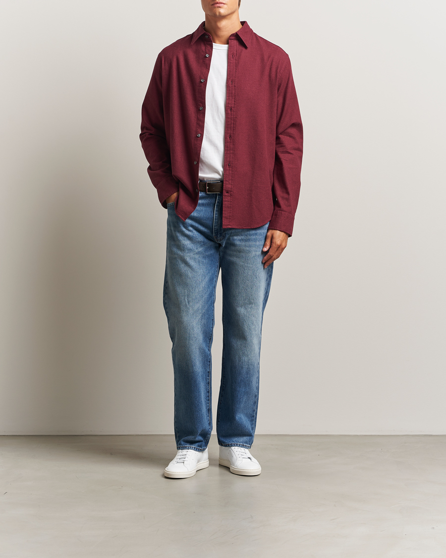 Herre | Skjorter | GANT | Regular Fit Flannel Shirt Plumped Red