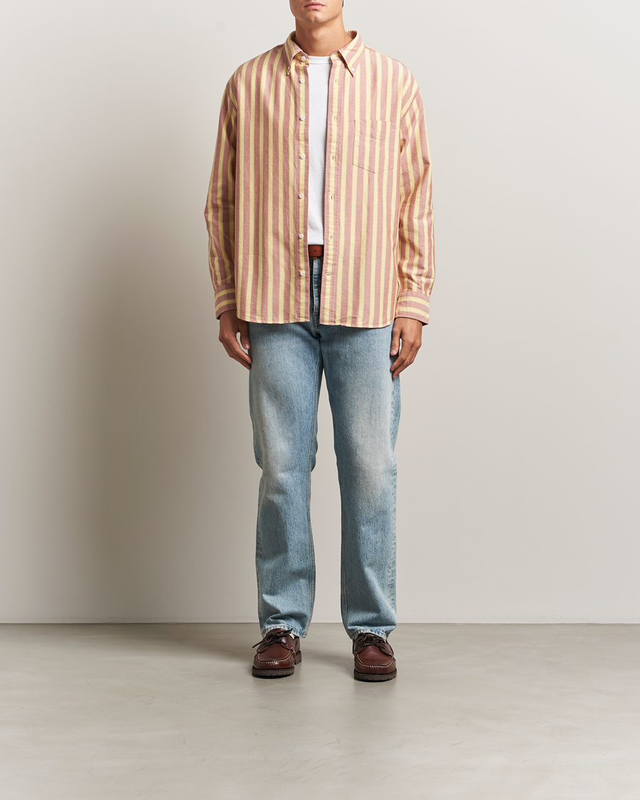 Herre | Skjorter | Gant | Relaxed Fit Striped Heritage Oxford Shirt Modern Rust