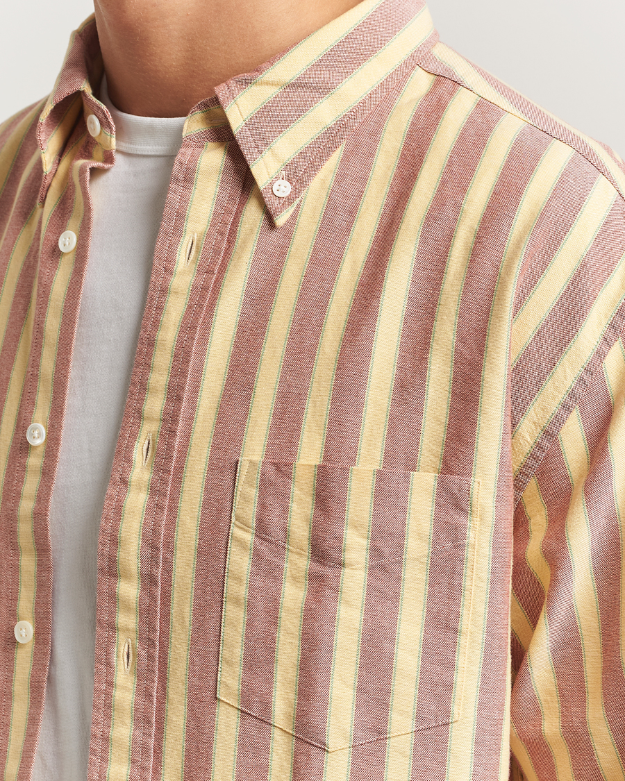 Herre | Skjorter | Gant | Relaxed Fit Striped Heritage Oxford Shirt Modern Rust