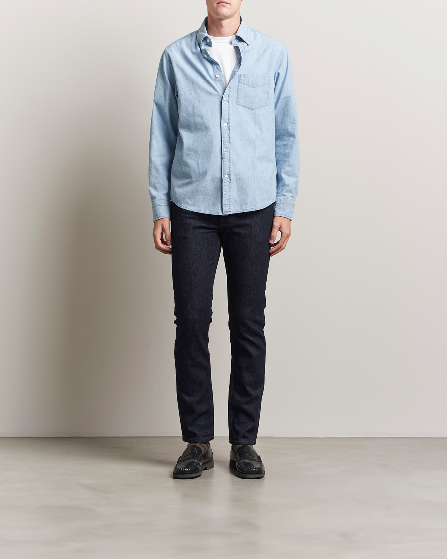 Herre | Skjorter | GANT | Regular Fit Chambray Shirt Light Blue