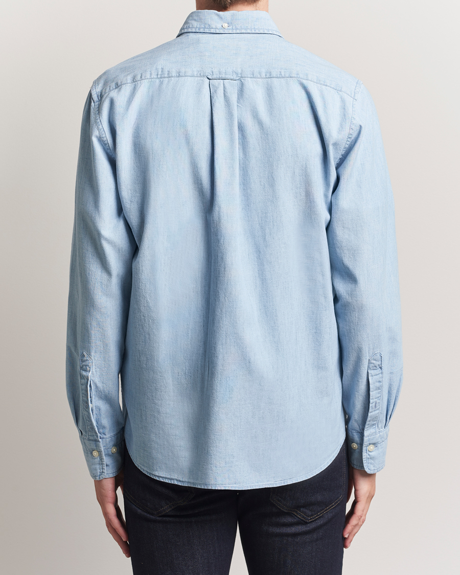 Herre | Skjorter | GANT | Regular Fit Chambray Shirt Light Blue