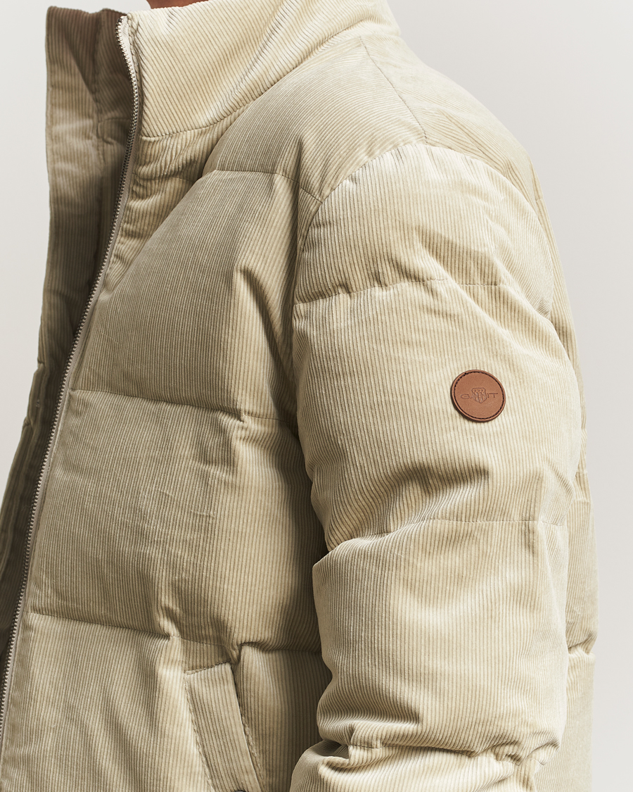 Herre | Jakker | GANT | Corduroy Down Puffer Jacker Greige