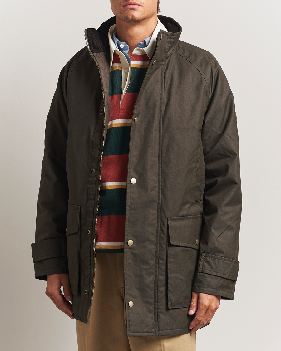 Herre | Jakker | GANT | Double Decker Waxed Jacket Dark Sage