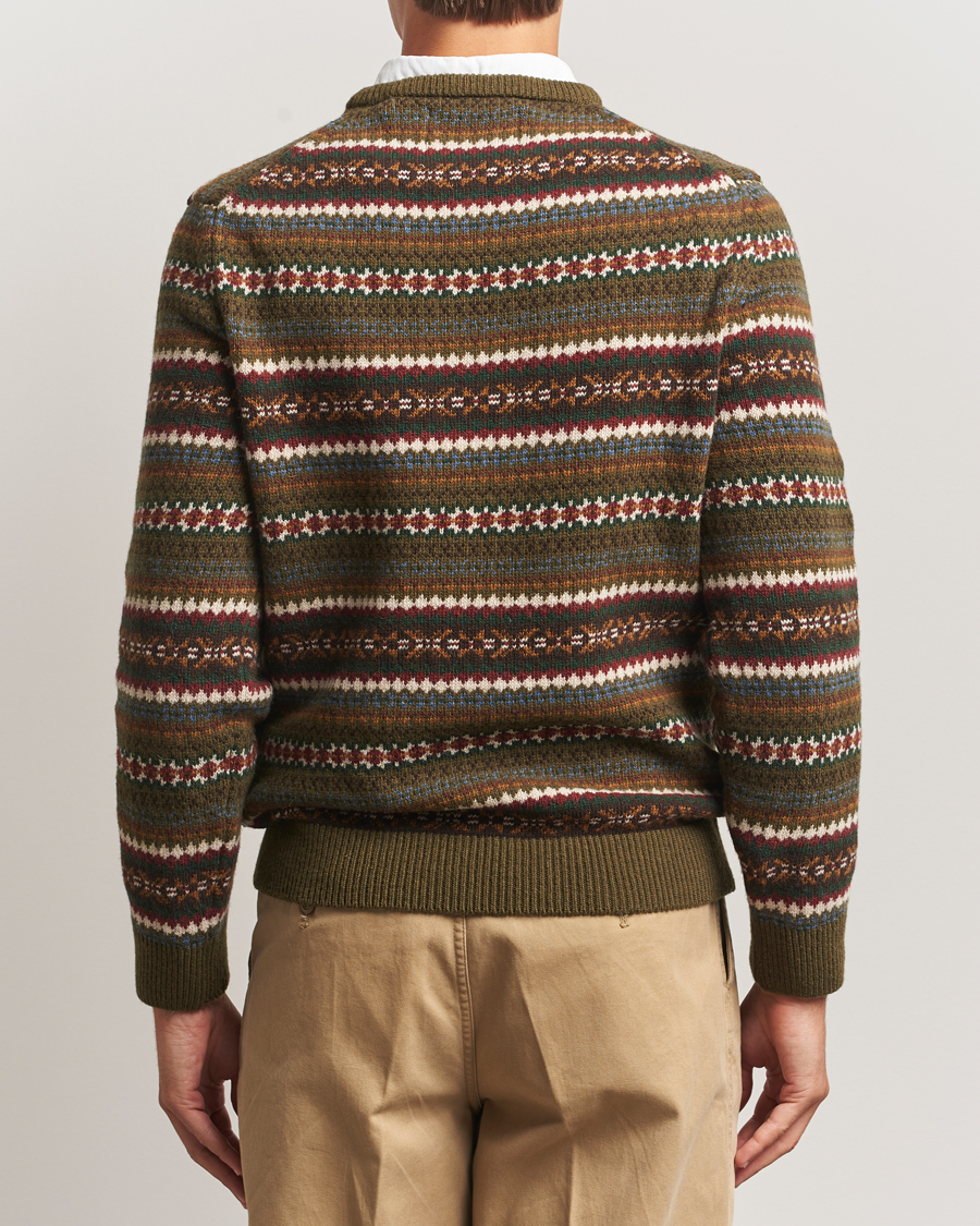 Herre | Trøjer | GANT | Fair Isle Knitted Crew Neck Sweater Country Green