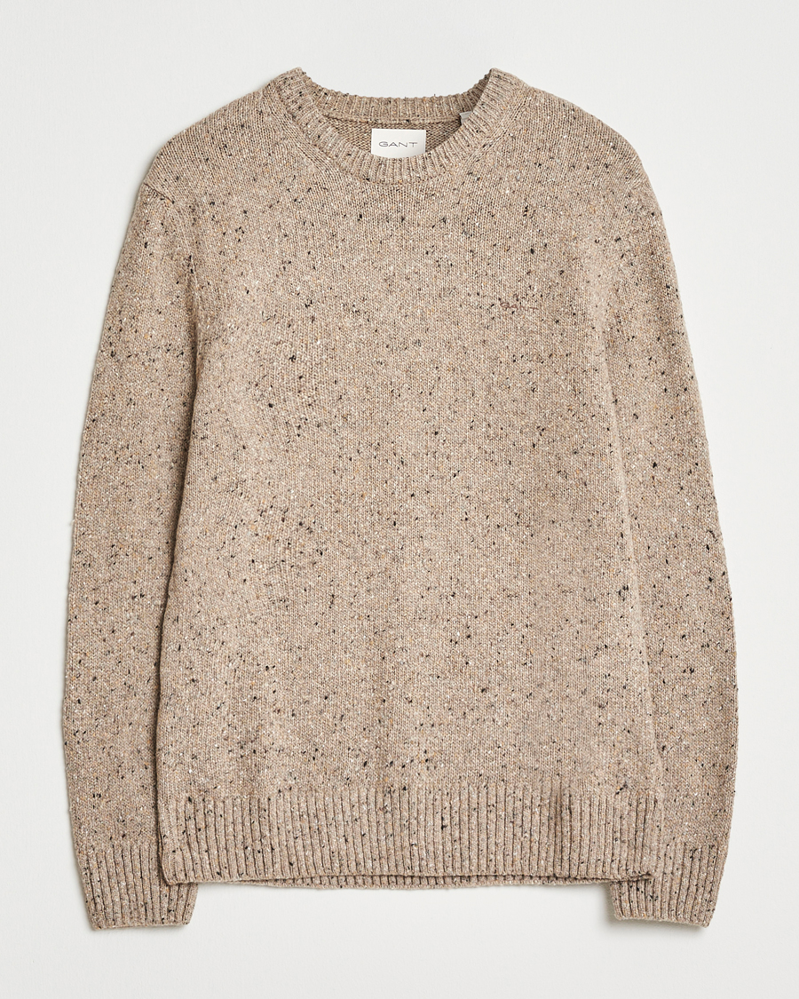Herre | Trøjer | Gant | Neps Wool Crew Neck Sand Melange