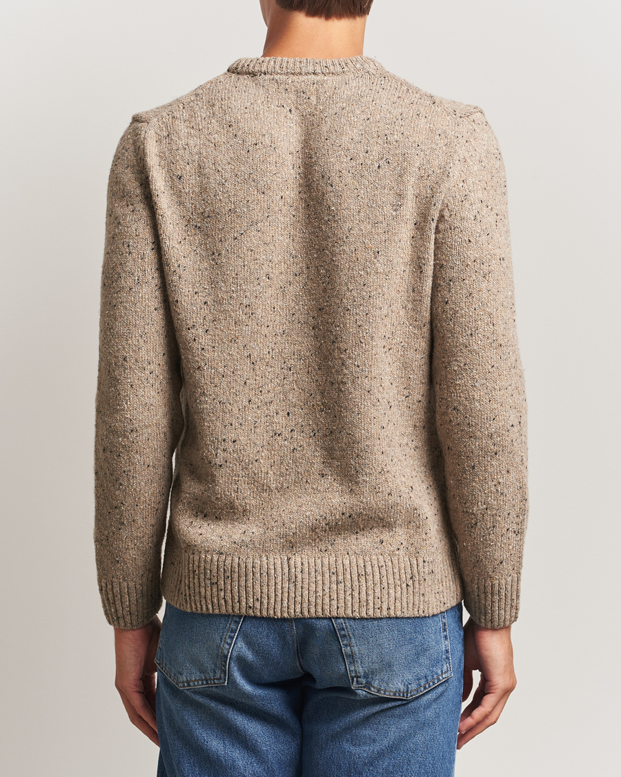 Herre | Trøjer | GANT | Neps Wool Crew Neck Sand Melange