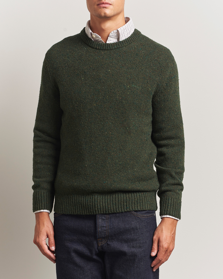 Herre | Trøjer | GANT | Neps Wool Crew Neck Country Green
