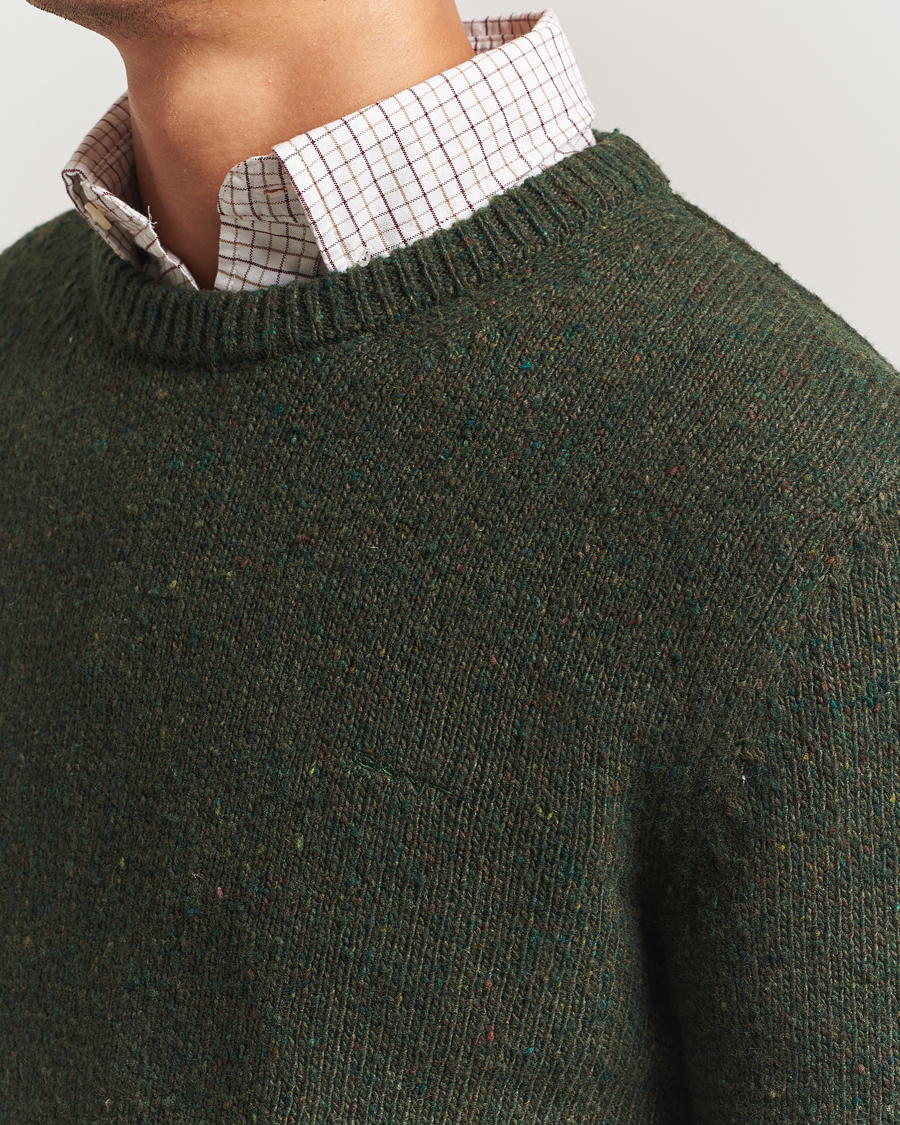 Herre | Trøjer | GANT | Neps Wool Crew Neck Country Green