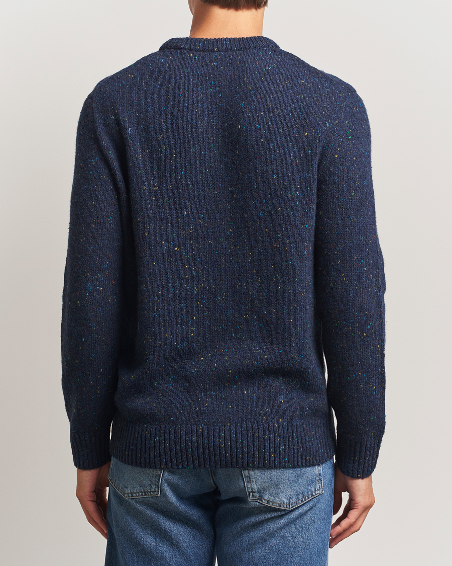 Herre | Trøjer | GANT | Neps Wool Crew Neck Evening Blue