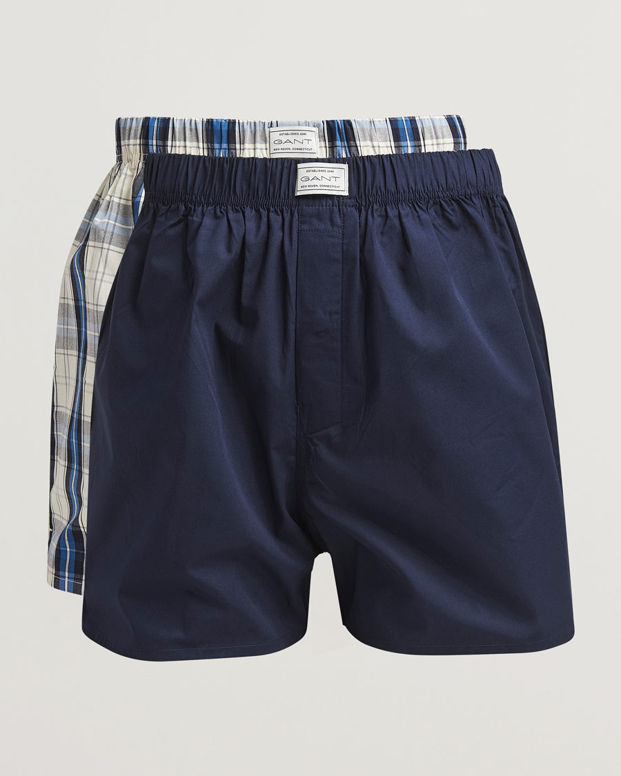Herre | Undertøj | GANT | 2-Pack Boxer Shorts Marine