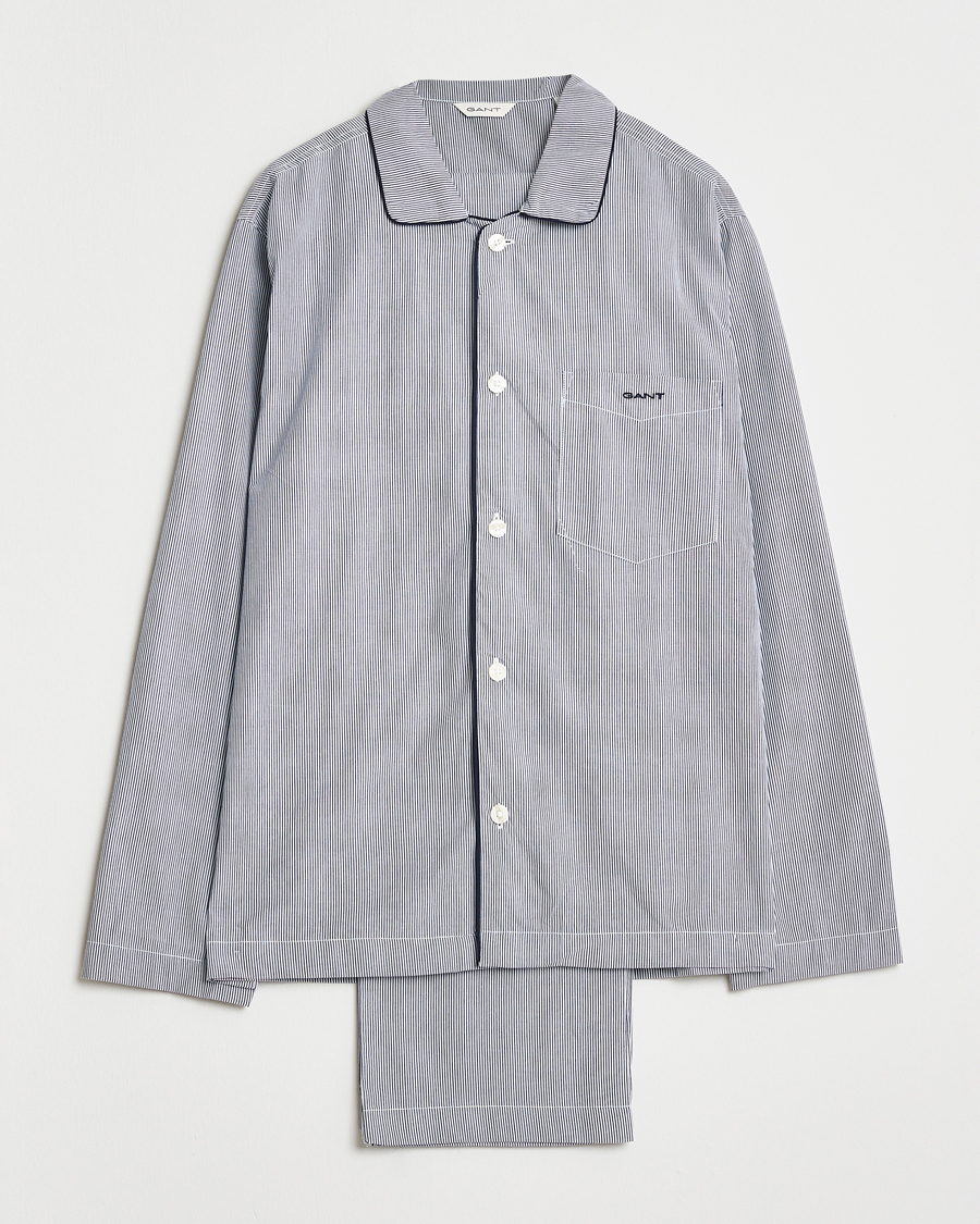 Herre | Pyjamas & Morgenkåber | GANT | Striped Pyjama Set Persian Blue