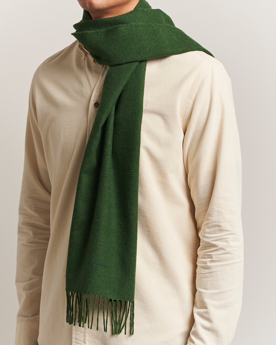 Herre | Halstørklæder | GANT | Wool Scarf Country Green