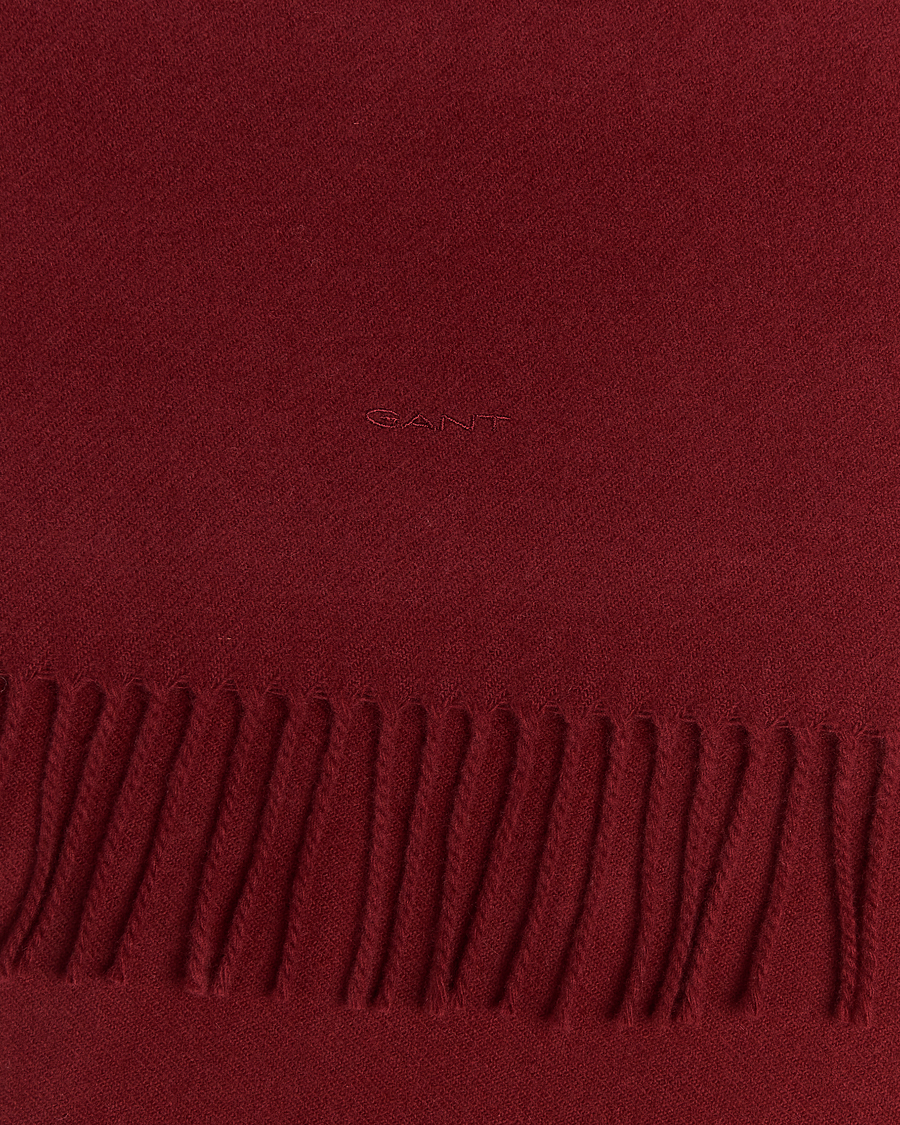Herre | Halstørklæder | GANT | Wool Scarf Plumped Red