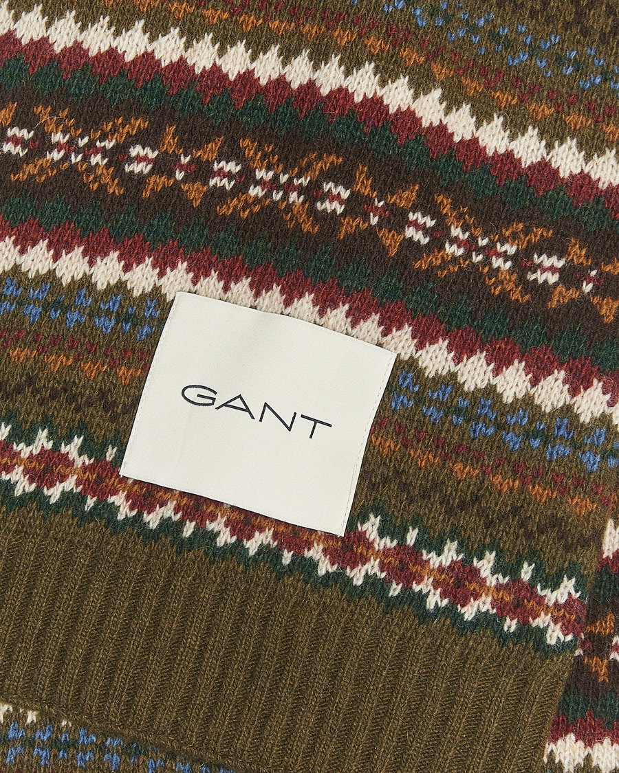 Herre | Halstørklæder | GANT | Fair Isle Scarf Country Green