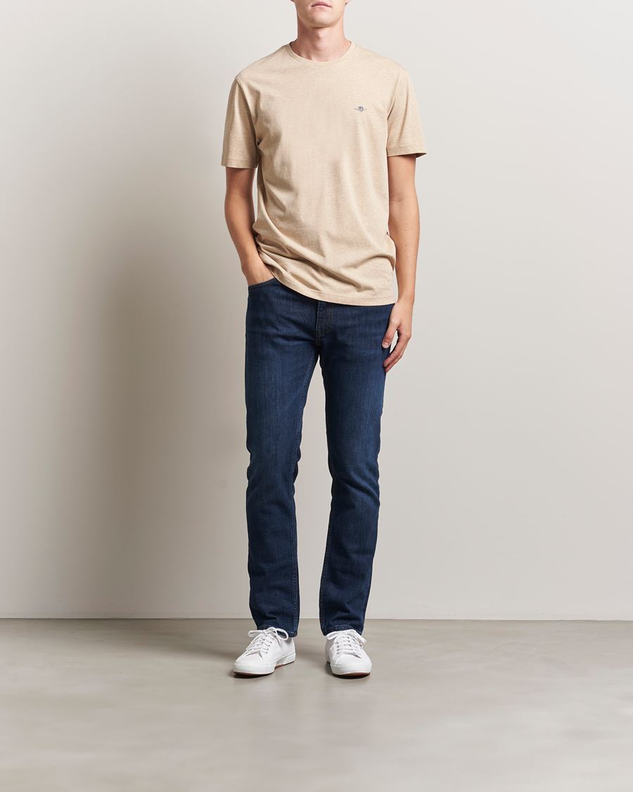 Herre | T-Shirts | GANT | The Original T-Shirt Khaki Melange