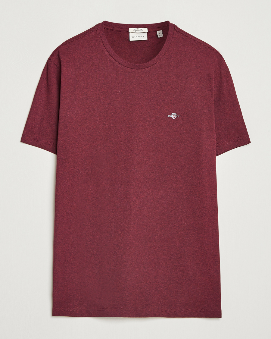Herre | T-Shirts | GANT | The Original T-Shirt Bordeaux Melange