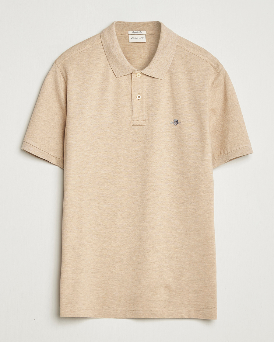 Herre | Polotrøjer | GANT | The Original Polo Khaki Melange