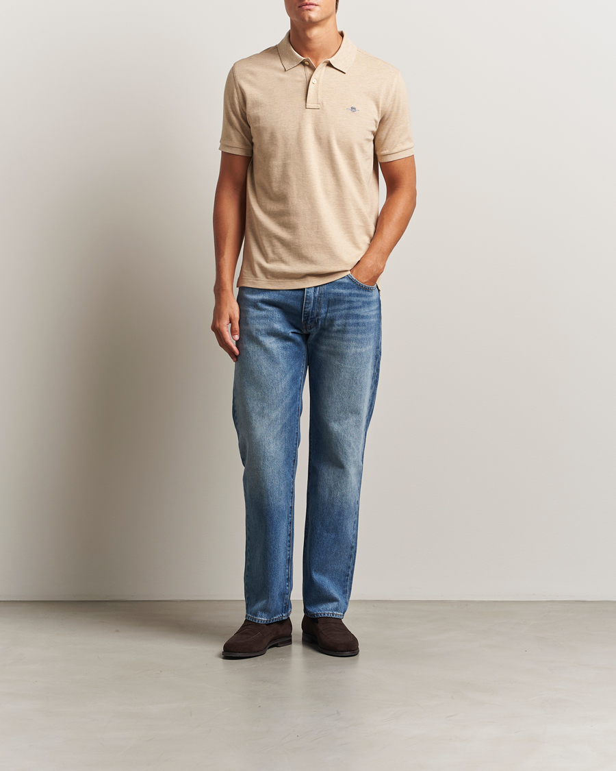 Herre | Polotrøjer | GANT | The Original Polo Khaki Melange