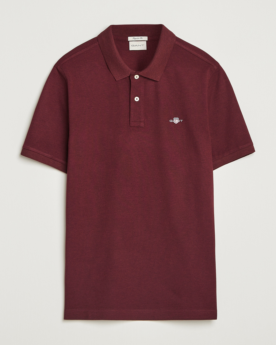Herre | Polotrøjer | GANT | The Original Polo Bordeaux Melange