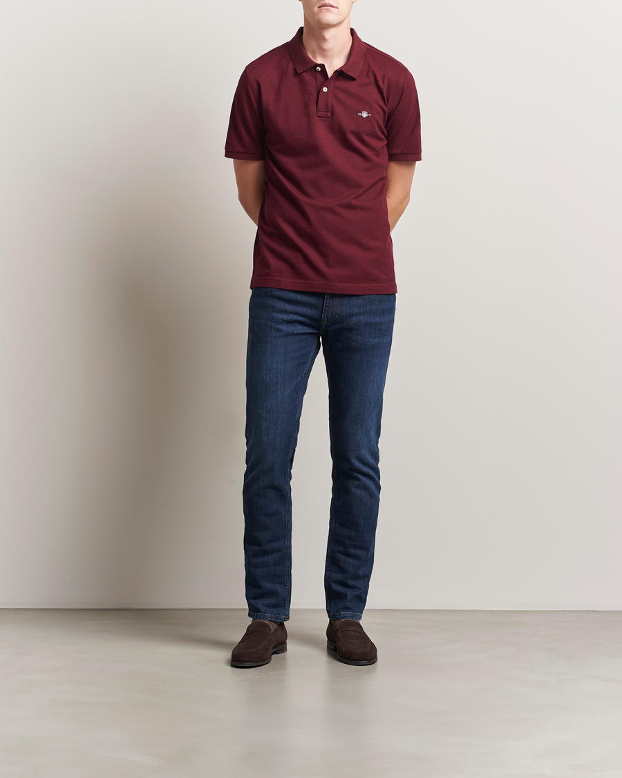 Herre | Polotrøjer | GANT | The Original Polo Bordeaux Melange