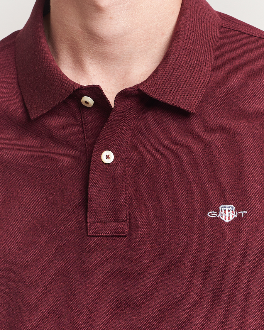 Herre | Polotrøjer | GANT | The Original Polo Bordeaux Melange