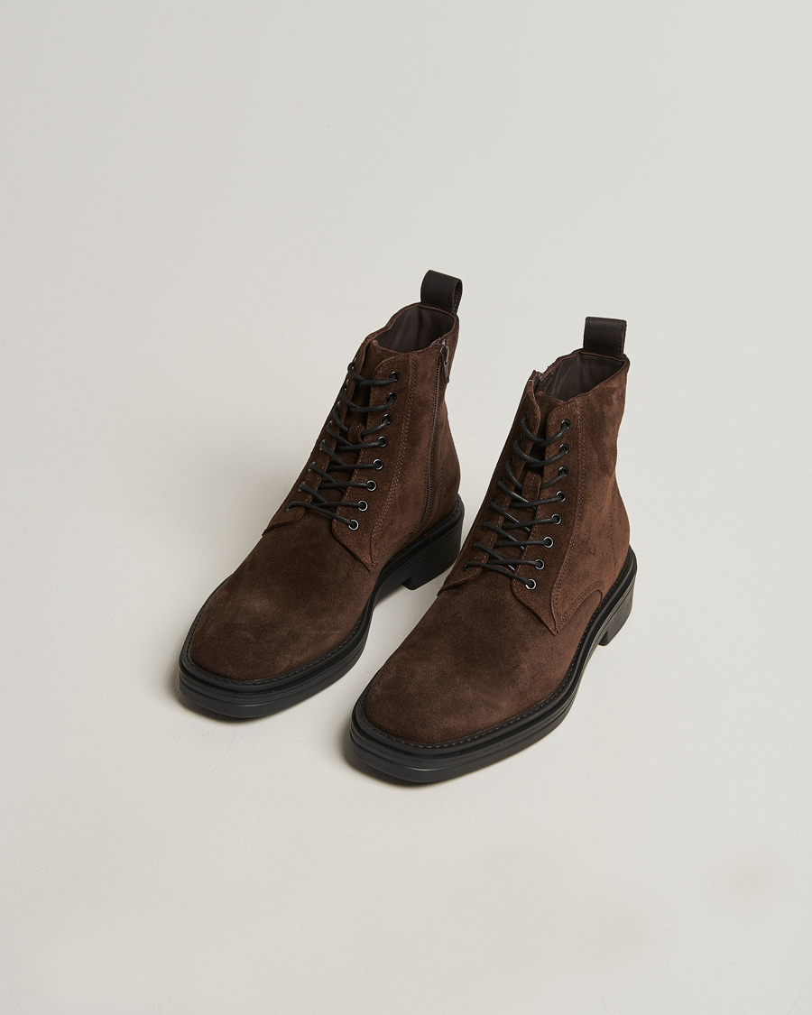 Herre | Støvler | GANT | Boggar Suede Boot Espresso Brown