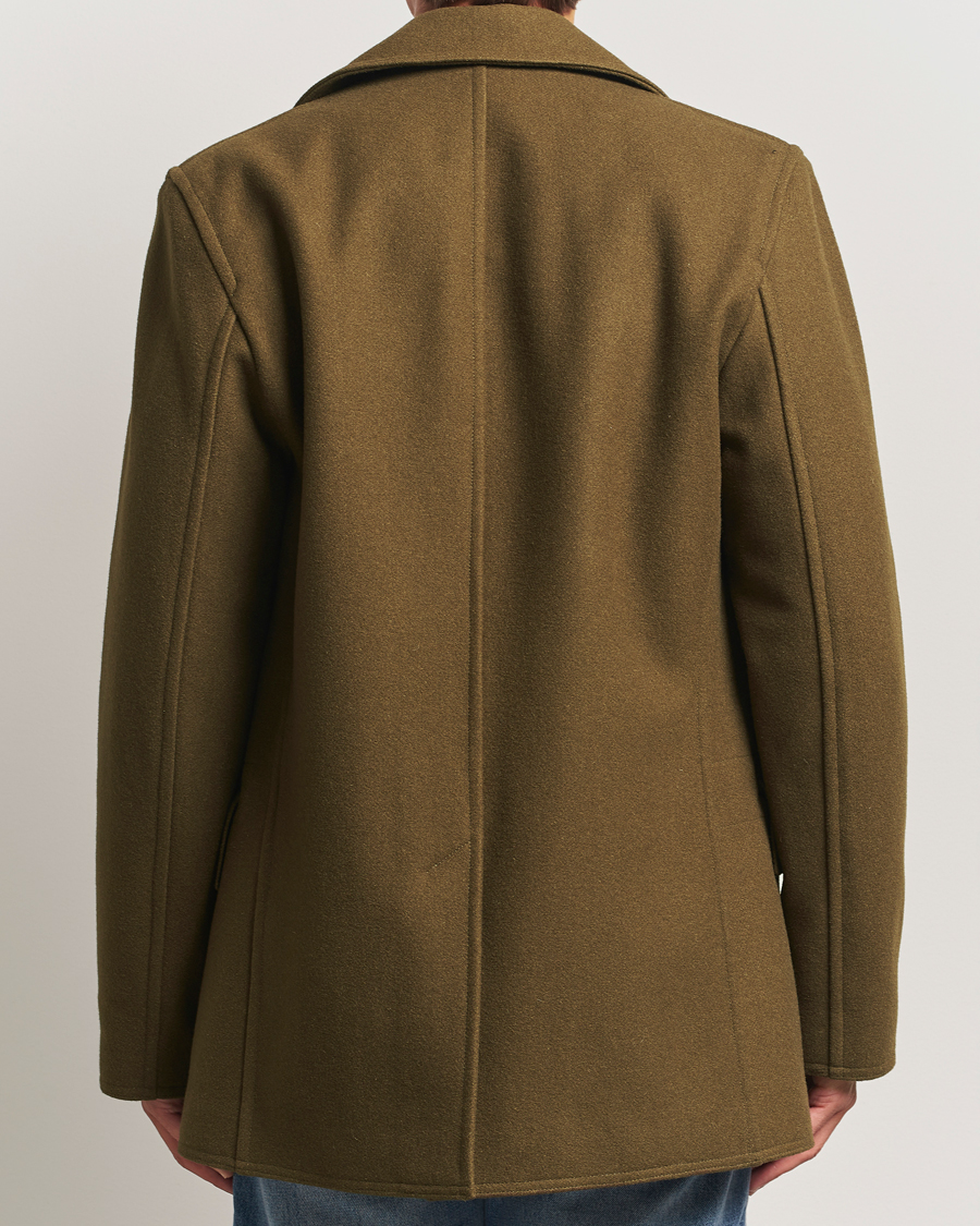 Herre | Jakker | Gloverall | Churchill Reefer Peacoat Loden Green