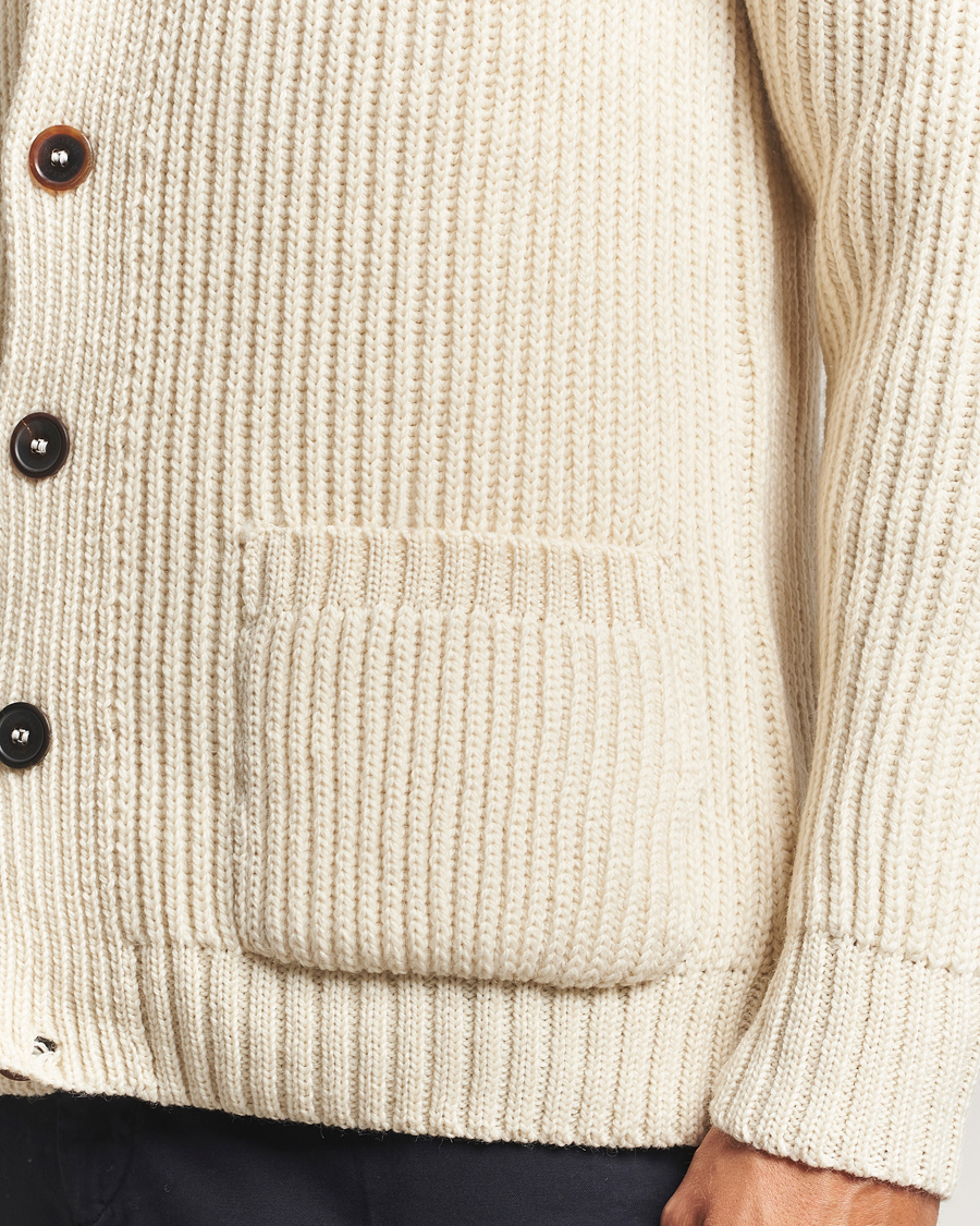 Herre | Trøjer | Gloverall | Shawl Collar Cardigan Ecru